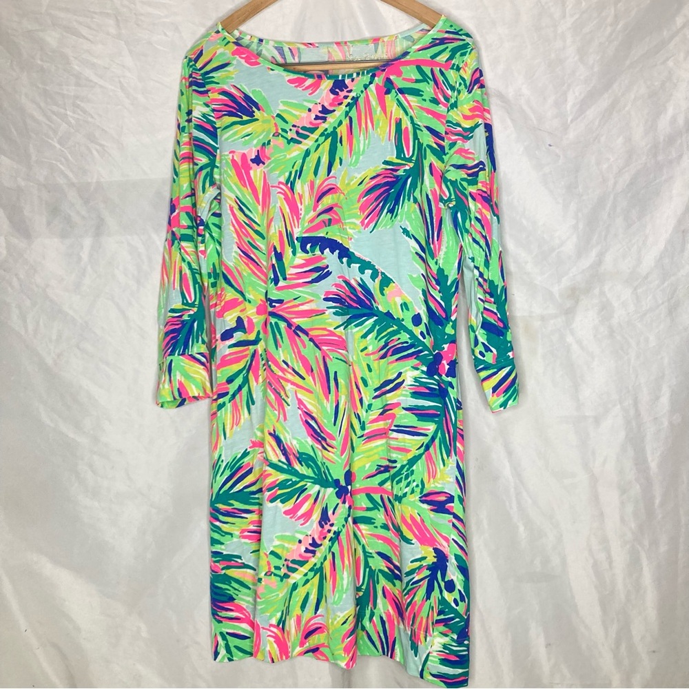 Lilly Pulitzer Mint Multi Tropical Leaf Mini Dress